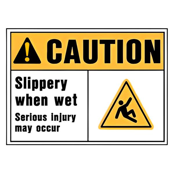 HY-KO CAUTONサイン【SLIPPERY WHEN WET】 HY-5661