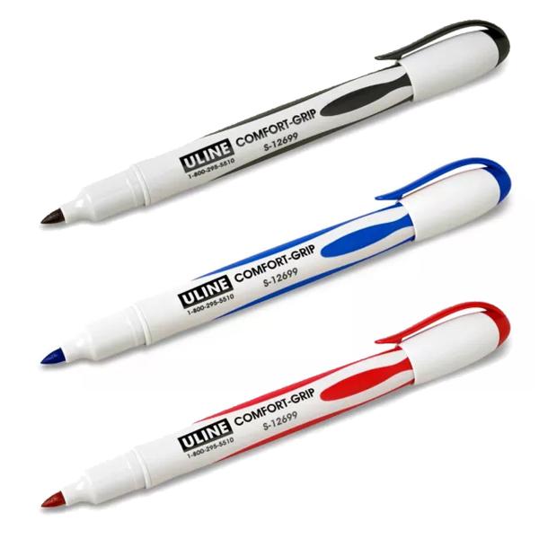 ULINE コンフォートグリップマーカー 【ブラック/ブルー/レッド】