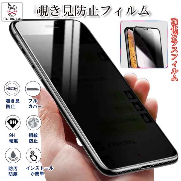 アイフォン 覗き見防止ガラス フィルム プライバシー 衝撃 保護 iPhone15 iPhone16...