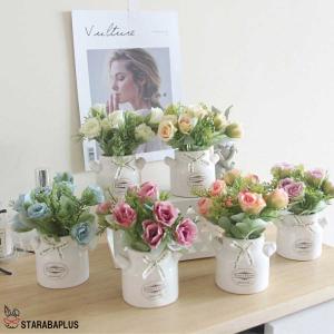 小型 フェイクグリーン 植木鉢 花 フラワー ...の詳細画像1