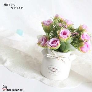 小型 フェイクグリーン 植木鉢 花 フラワー ...の詳細画像2