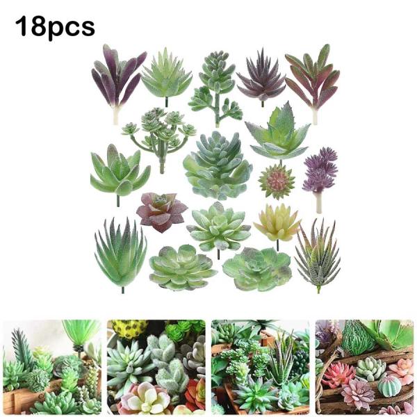 人工多肉植物 フェイクグリーン プレミアム 18個セット 鉢植え リアル 装飾用 フェイク植物 人工...