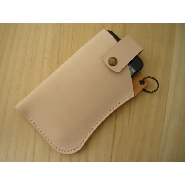 レザースマートフォンケース ベルト通し LLサイズ 姫路レザーヌメ革 手縫いiPhone 13 Pr...