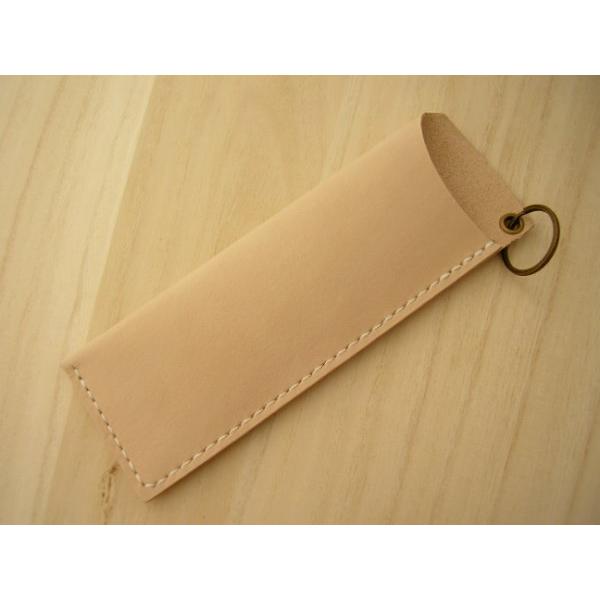 レザーペンケース キーリング 姫路レザーヌメ革 総手縫い 牛革 本革 メール便可