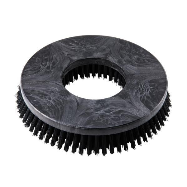 ポリッシャーブラシ 黒 (14インチ) ナイロン 樹脂台 プラスチック台