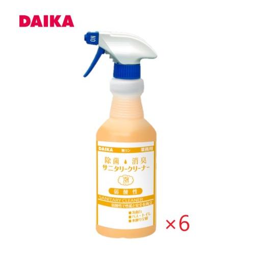 (ケース販売)ダイカ　除菌消臭サニタリークリーナー (500ml×6本)　増粘剤除菌剤配合　弱酸性