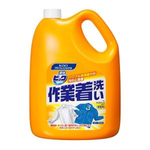 花王 液体ビック 作業着洗い 4.5kg 業務用液体洗濯洗剤 約4.5L 4本単位でメーカーケース入り｜サンスト ヤフー店