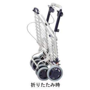 アルミワイヤーカート A-0245M メッシュ紺の詳細画像2