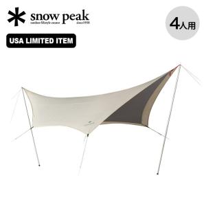 未使用 スノーピーク ライトタープペンタ アイボリー ポール付 snow peak（スノーピーク） 【 お買得2点セット 】 ライトタープペンタ