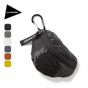 and wander アンドワンダー シルミニポーチ 5746975311 sil mini pouch ポーチ 小物入れ カラビナ付き 軽量 極薄 防水 引裂強度 2026 春夏