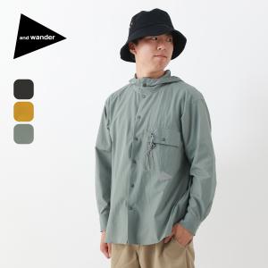and wander アンドワンダー ライトストレッチシェルジャケット