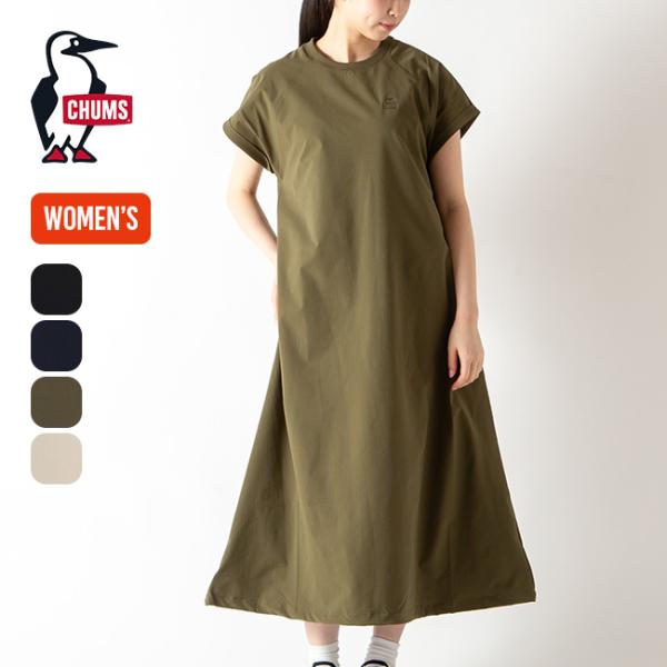 CHUMS チャムス シアチャッカーストレッチワンピース Seerchucker Stretch O...