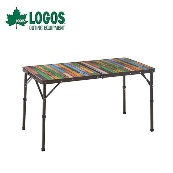 LOGOS ロゴス Old Wooden 丸洗いダイニングテーブル 12060　73188048 机...