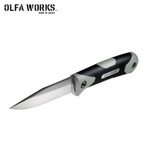 OLFA WORKS オルファワークス アウトドアナイフ サンガ アッシュグレー OW-SG1P-AG フルタングナイフ バトニングナイフ 万能ナイフ ステンレス刃 左右両用｜OutdoorStyle サンデーマウンテン