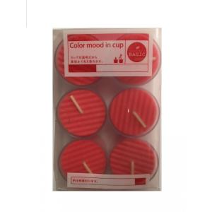 カラームード インカップ 6個入 コーラルレッド