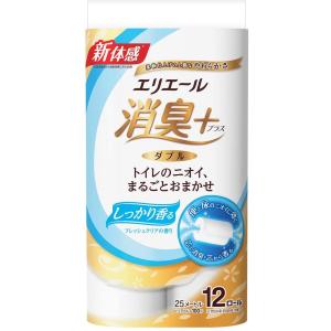 【送料無料】エリエール 消臭＋ トイレットティシュー 12R（ダブル）×6点(1ケース) しっかり香...