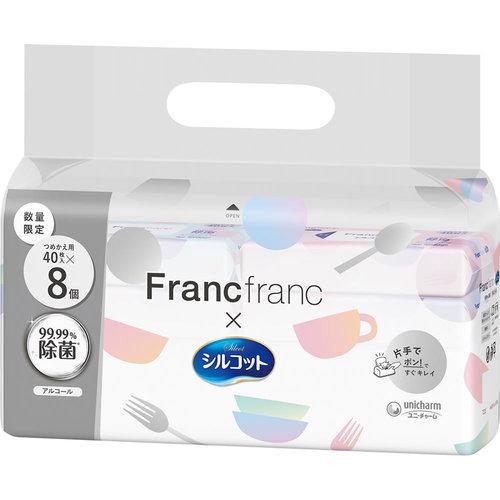 【数量限定】シルコット ウェットティッシュ フランフランコラボデザイン 99.99%除菌 つめかえ用...
