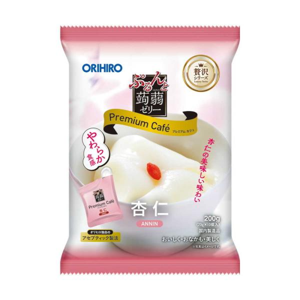 ◆オリヒロ ぷるんと蒟蒻プレミアムカフェ 杏仁味 20gx10個   【12個セット】