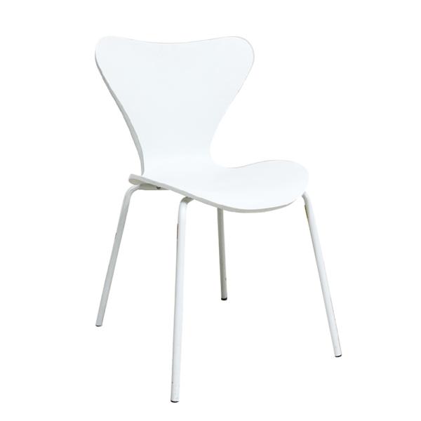 特徴的なフォルムのアリンコチェアー 4脚入 ホワイト 【直送品】 返品・キャンセル・他商品と同時購入...