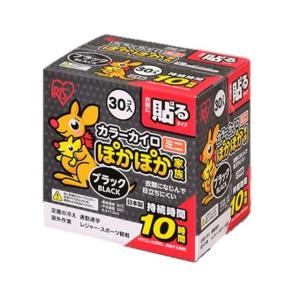 アイリスオーヤマ ぽかぽか家族 貼るカイロミニ ブラック