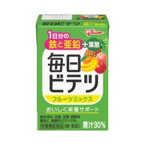 ◆江崎グリコ 毎日 ビテツ フルーツミックス 100ml 【15個セット】
