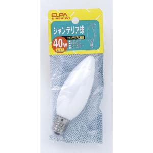 エルパ ELPA シャンデリア球 白熱電球 E17 40W G-66H（W）