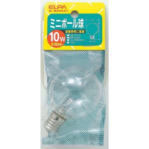 エルパ ELPA ミニボール球 白熱電球 E17 10W G-82H（C）