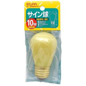 エルパ ELPA カラーサイン球 10W 黄 E26 G-300H（Y）