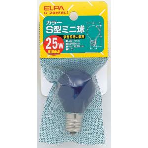 エルパ ELPA カラーS型ミニ球 白熱電球 E17 25W G-20H（BL）