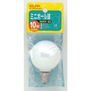 エルパ ELPA ミニボール球 白熱電球 E17 10W G-82H（W）