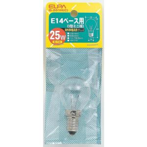 エルパ ELPA S型ミニ球 白熱電球 海外製照明用 E14 25W G-201H（C）