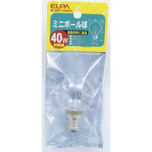 エルパ ELPA ミニボール球 白熱電球 E17 40W G-8011H（C）