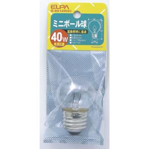 エルパ ELPA ミニボール球 白熱電球 E26 40W G-8012H（C）