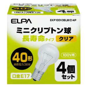 エルパ ELPA 長寿命ミニクリ 白熱電球 E1...の商品画像