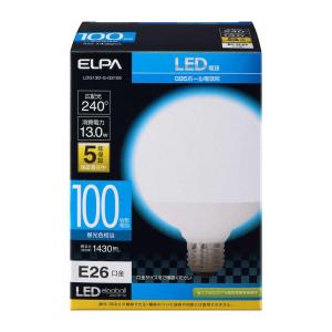 ELPA（エルパ） ELPA LED電球 ボール形G95 100W形 電球色 広配光 E26