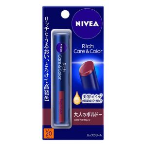 花王 ニベア リッチケア＆カラーリップ ボルドー 2g リップケア、リップクリームの商品画像