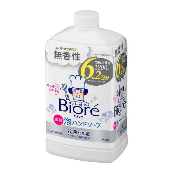 【医薬部外品】ビオレu 泡ハンドソープ 無香性 つめかえ用 1200ml