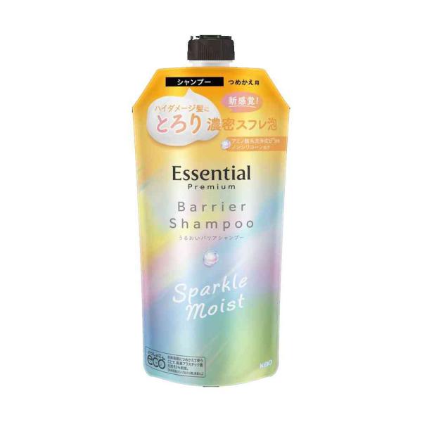 花王 エッセンシャル プレミアム うるおいバリアシャンプー スパークルモイスト つめかえ用 330m...