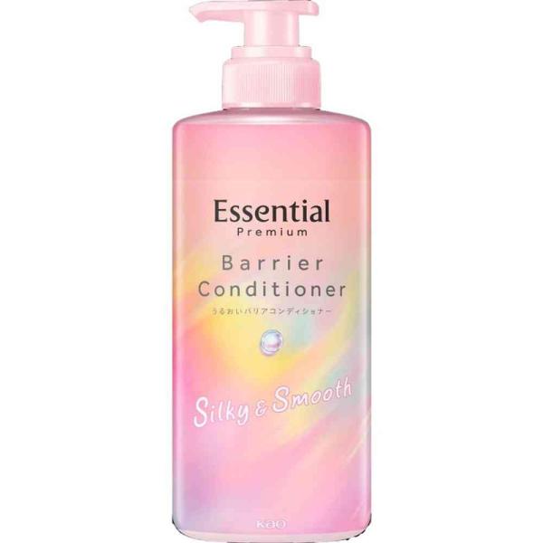 花王 エッセンシャル プレミアム うるおいバリアコンディショナー シルキー＆スムース ポンプ 450...