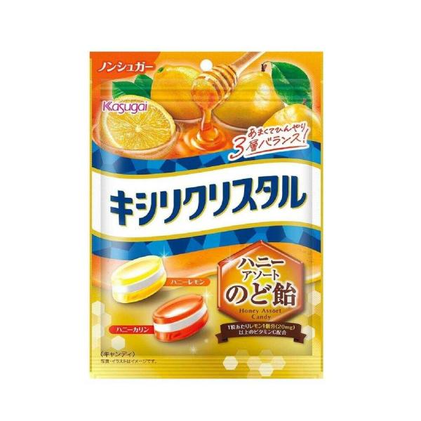 ◆春日井 キシリクリスタル ハニーアソートのど飴 63g   【6個セット】