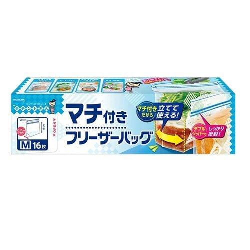 マチ付きフリーザーバッグM 16枚入り