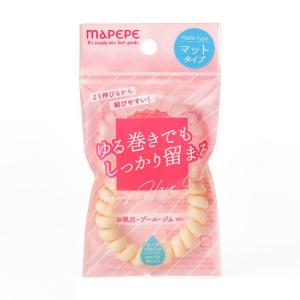 マペペ スプリングヘアゴム マットホワイト 2P｜sundrugec