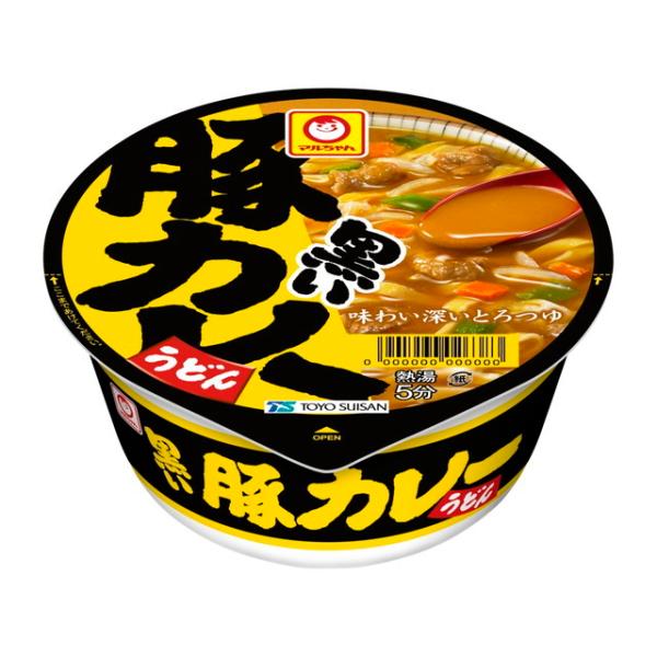 ◆マルちゃん 黒い豚カレーうどん 87g【12個セット】