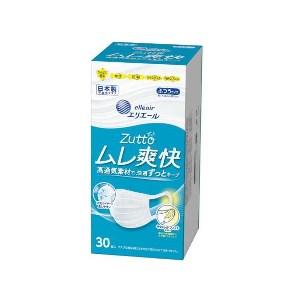 ハイパーブロックマスク ムレ爽快 ふつうサイズ30枚