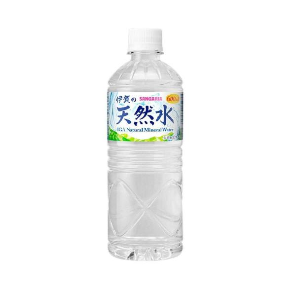 ◆サンガリア 伊賀の天然水 600ml   【24個セット】