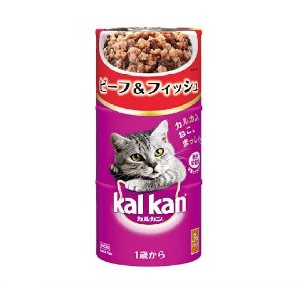 マース カルカン ハンディ缶 1歳から ビーフ＆フィッシュ 160g×3缶