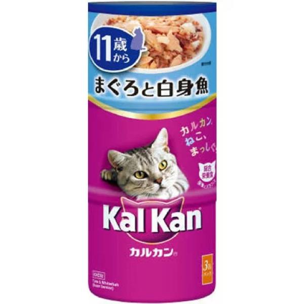 マース カルカン ハンディ缶 11歳から まぐろ入り白身魚 160g×3缶