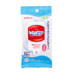 ピジョン　トイレに流せる　おしりナップ　ふんわり厚手　おでかけ用　２２枚入り｜sundrugec