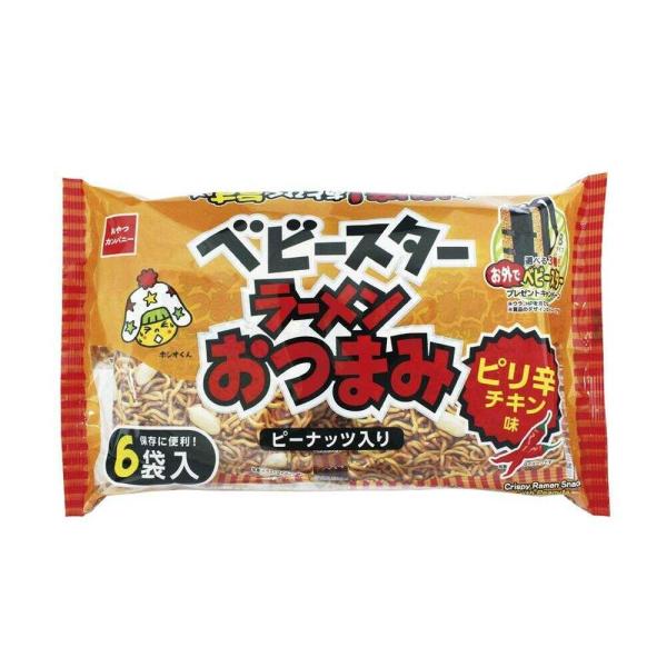 ◆おやつカンパニー ベビースターラーメンおつまみピリ辛チキン味６袋入 138g(23g×6袋)   ...