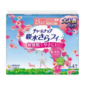チャームナップ 吸水さらフィ ふんわり肌 少量用羽なし 無香料 64枚